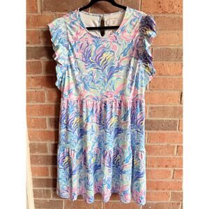 Simply Southern Beach Colorful Dress Size Large NWT